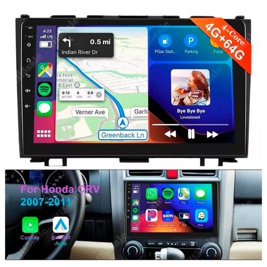 Reproductor Pantalla Android Honda Crv 07/11 4+64gb Carplay
