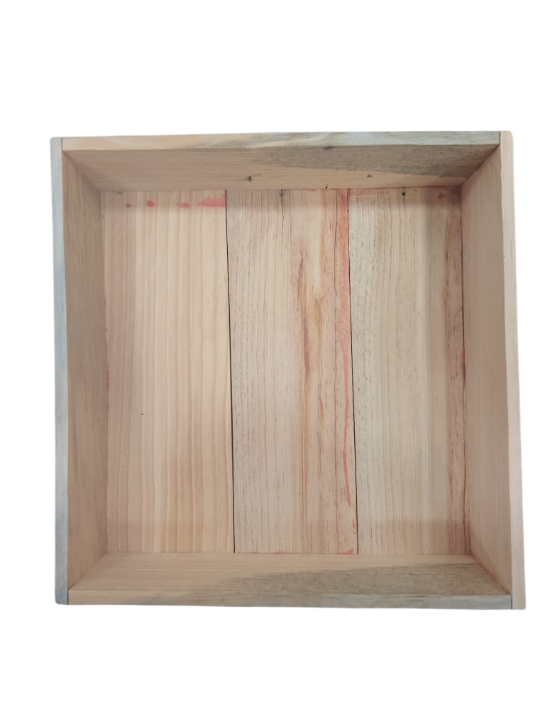 Caja De Pino Crudo 30x30x8cm Arreglos Decoraciones