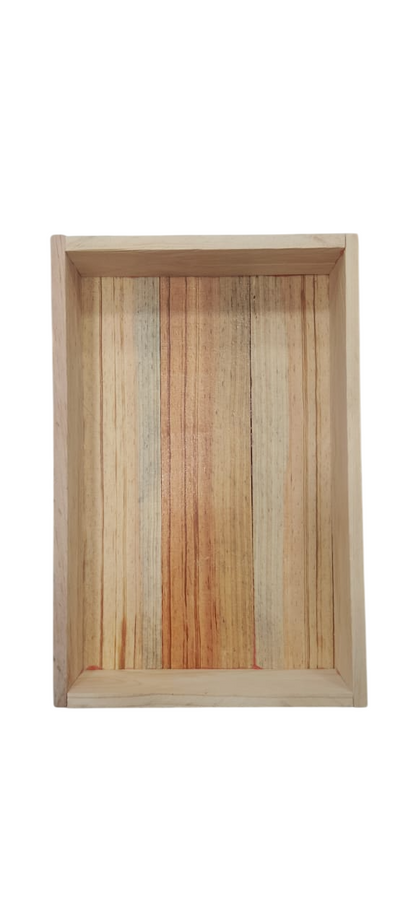 Caja De Pino Crudo Para Decoraciones Y Arreglos De 30x18x6cm