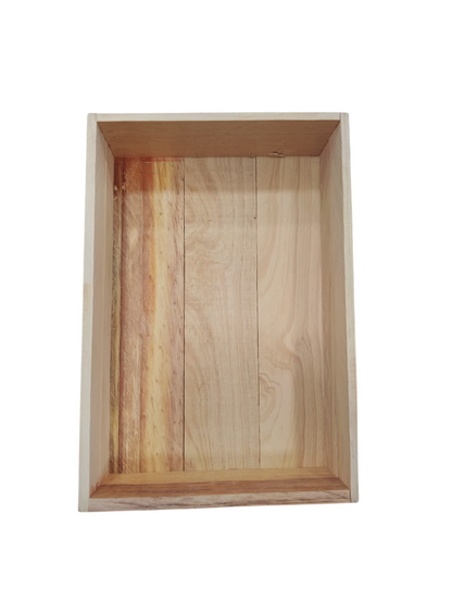 Caja De Pino Crudo Para Decoraciones Y Arreglos De 33x23x8cm