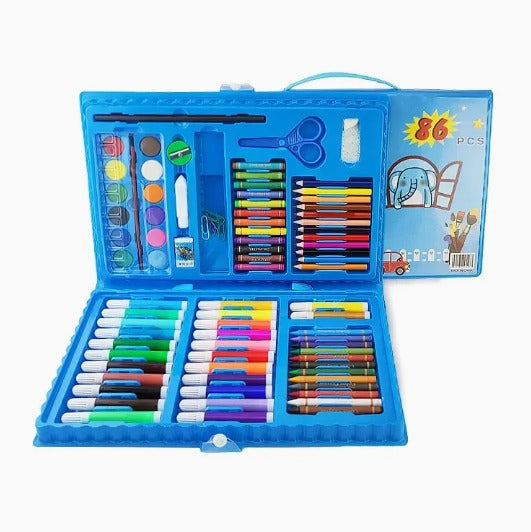Set De Arte Para Dibujar De 86 Piezas Azul Conjunto De Arte