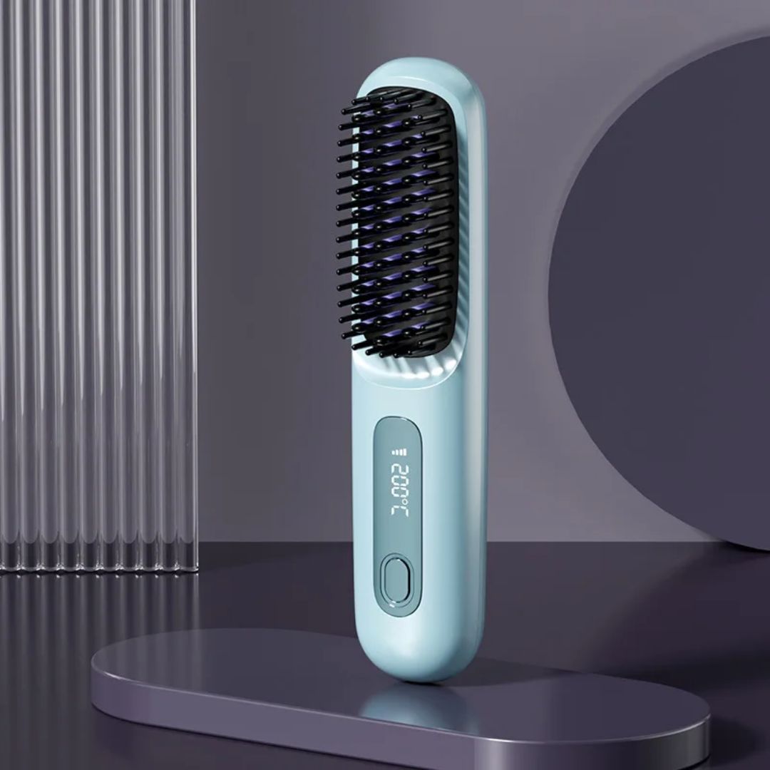 Cepillo Alisador De Pelo, Cepillo Para Mujeres Recargable