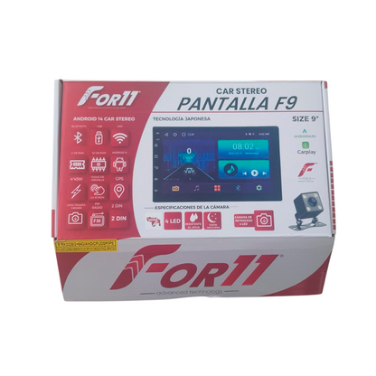 Reproductor Pantalla Android 9 Pulg 2+64gb For11 + Cam 4 Led