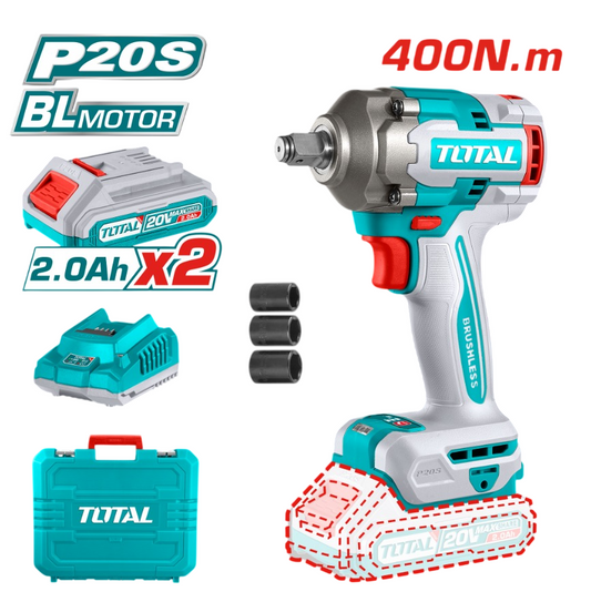 Llave De Impacto Inalámbrico De1/2 400 Nm 20v Bateria2.0ah