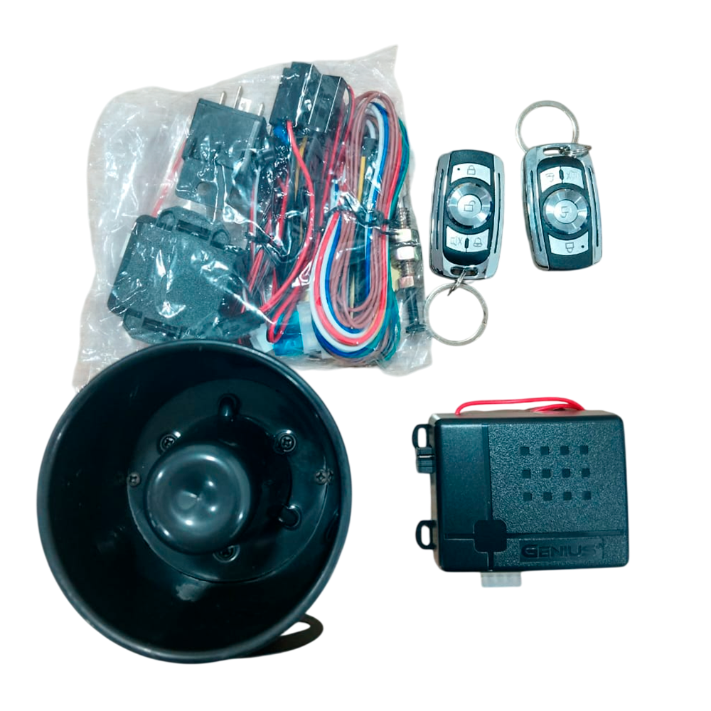 Alarma Universal Para Carros Genius Metálica G24se-c7