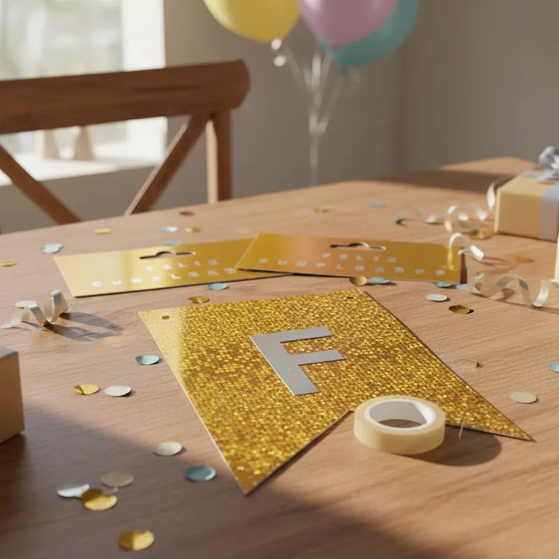 Banderines Feliz Cumpleaños Efecto Puntos Fiestas / Arreglos