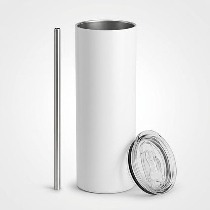 Vaso Recto 20 Oz Sublimacion con Tapa + Pajilla + Limpiador