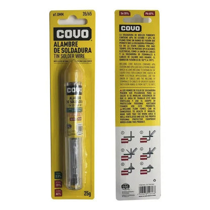 Estaño Para Soldar Alambre Tubo De 25 Gramos 35/65 Marca Covo