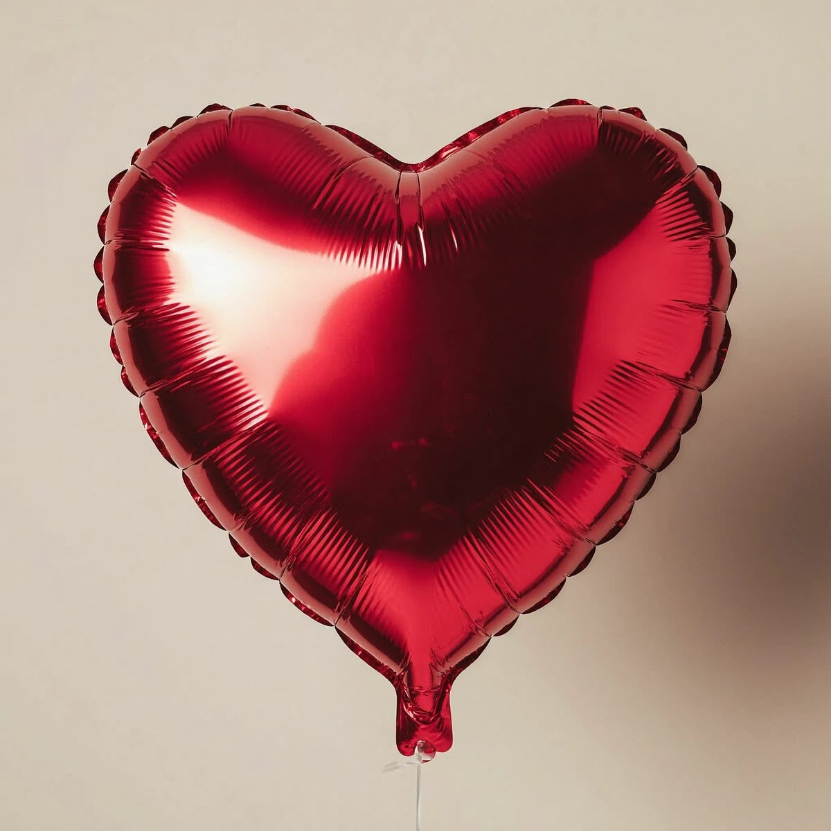 GLOBO METALIZADO CORAZON LISO 18 INCH ROJO