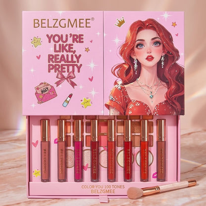 Paleta Sombras Y Labial Belzgmee Colorful 50