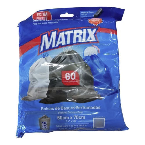 Bolsa De Basura Aromáticas Matrix 60x70 Cm 15 Gal Paq. 60und