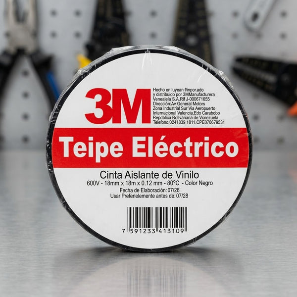 Teipe Negro Electrico De 18 Metros x 18MM