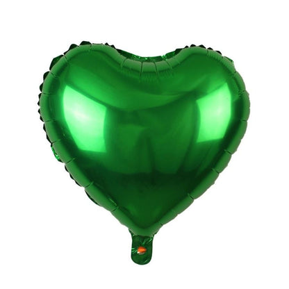 Globo Metalizado Corazón Liso 18 Inch Verde