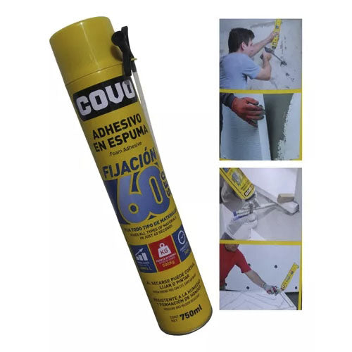 Adhesivo En Espuma De 750 Ml Covo Fijación En 60 Segundos