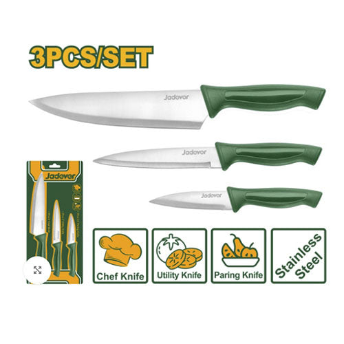 Juego De Cuchillos Cocina De 3 Piezas De 3.5, 5 Y 8 Pulgadas