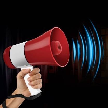 MEGAFONO DE MANO PORTATIL RECARGABLE ALTAVOZ