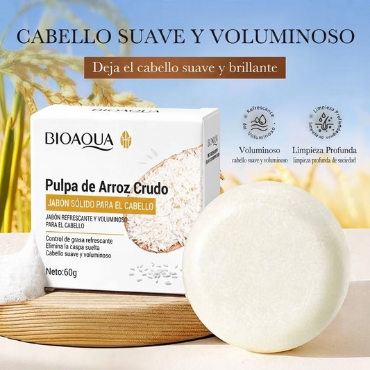 Shampoo en Barra Bioaqua Rice Raw Pulp