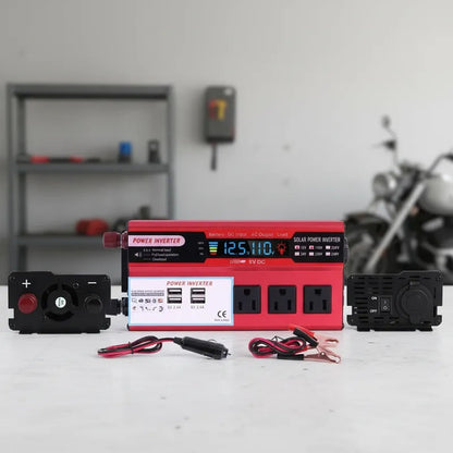 Inversor De Corriente De 12v A 110v De 4 Puerto Usb Y 5000w