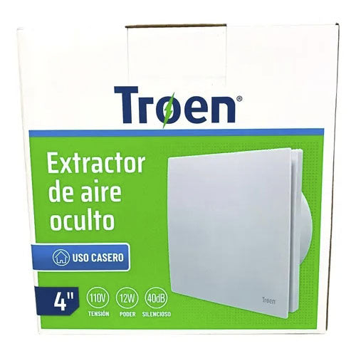 Extractor Para Aire Casero De 4 Pulgadas Oculto Marca Troen