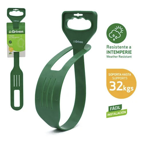 Colgador Para Mangueras Verde Griven Hasta 32 Kilos Soporte