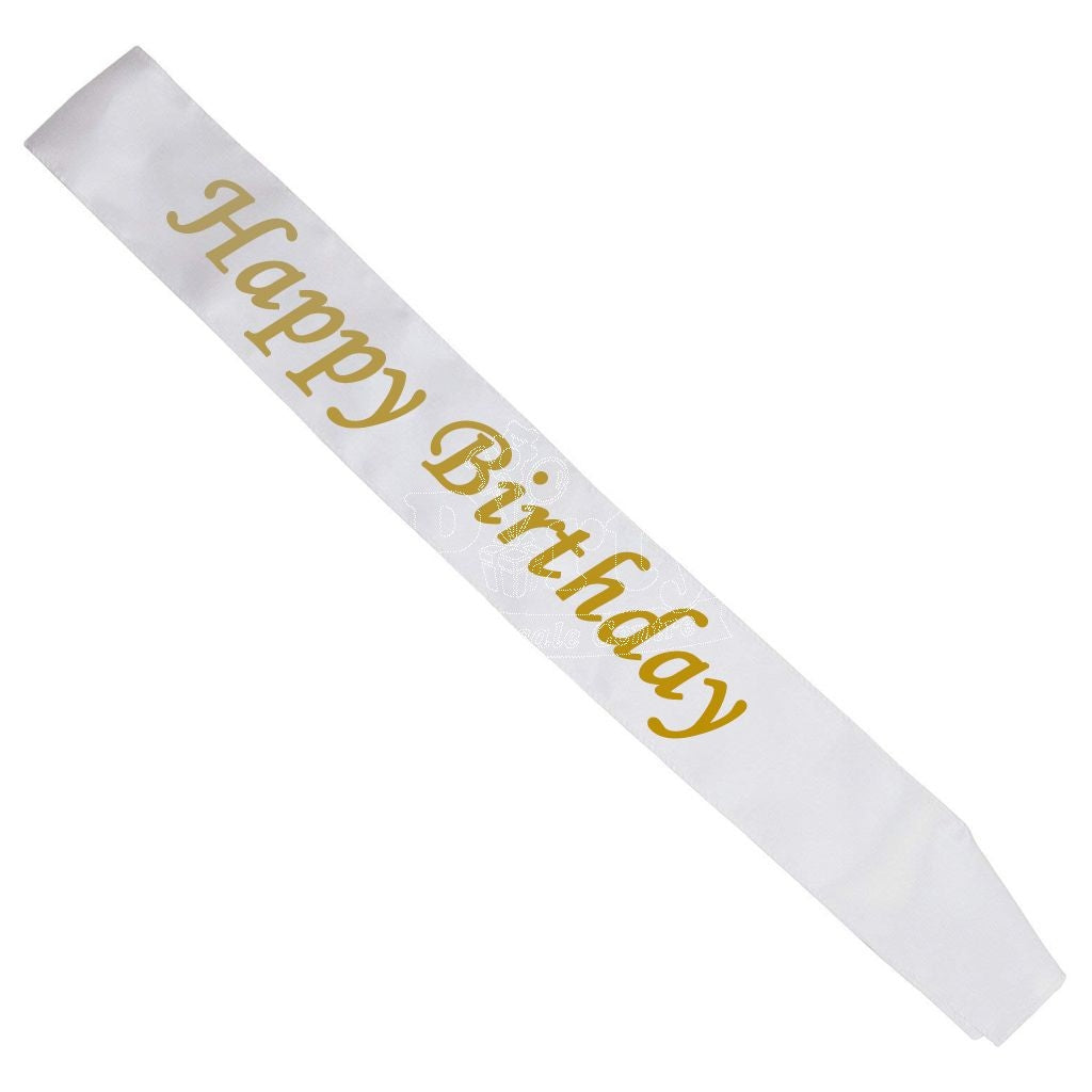 Bandas Happy Birthday Escarchas Metalizadas Fiestas/arreglos