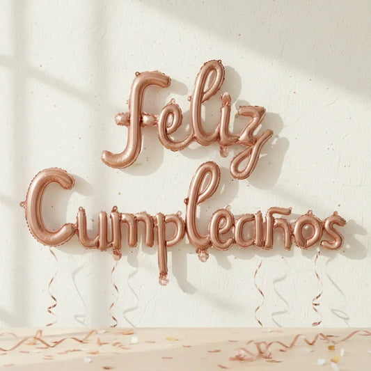 Globos Metalizado Con Frase Feliz Cumpleaños De 44 X 43 Cm