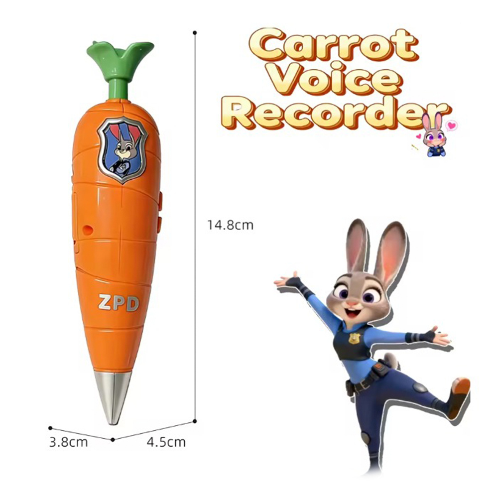 Zanahoria De Lapicero Y Grabadora De Voz De Zootopia Musical