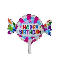 GLOBO METALIZADO 14 16 INCH CARAMELO HAPPY BIRTHDAY