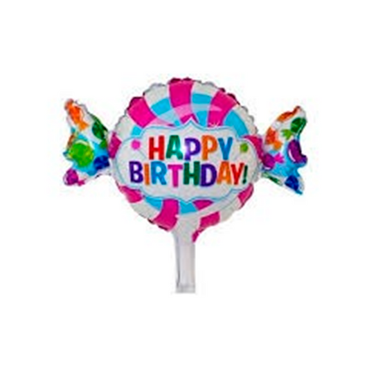 GLOBO METALIZADO 14 16 INCH CARAMELO HAPPY BIRTHDAY