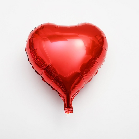 GLOBO METALIZADO CORAZON LISO 18 INCH ROJO