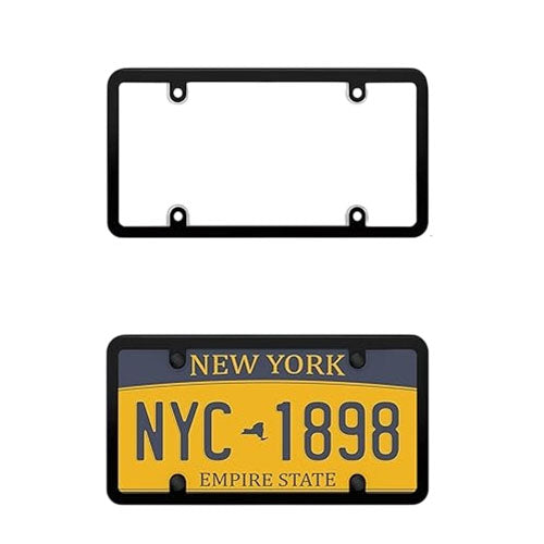 Porta Placa Transparente Con Tornillos Unidad Protector/carros