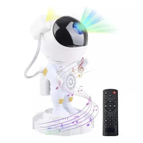 Astronauta Proyector Galaxia Aurora Lampara Corneta Bluetooth