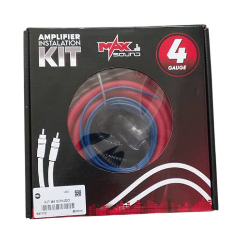 Kit De Cables Instalación #4 Max Sound Amplificador Audio rca