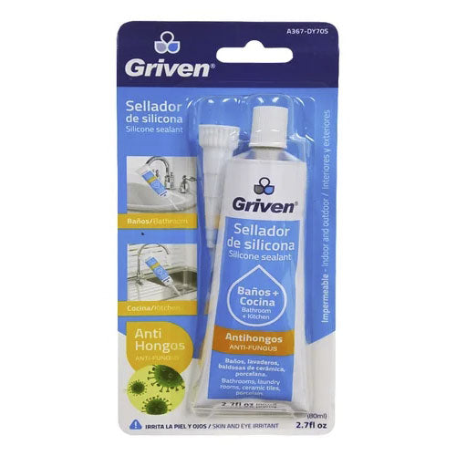 Silicona Selladora Transparente Anti Hongos De 80 Ml Griven