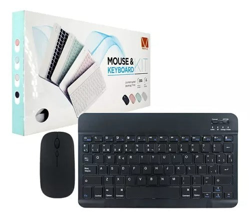 Teclado Y Mouse Luminoso RGB Inalámbrico Bluetooth Recargable