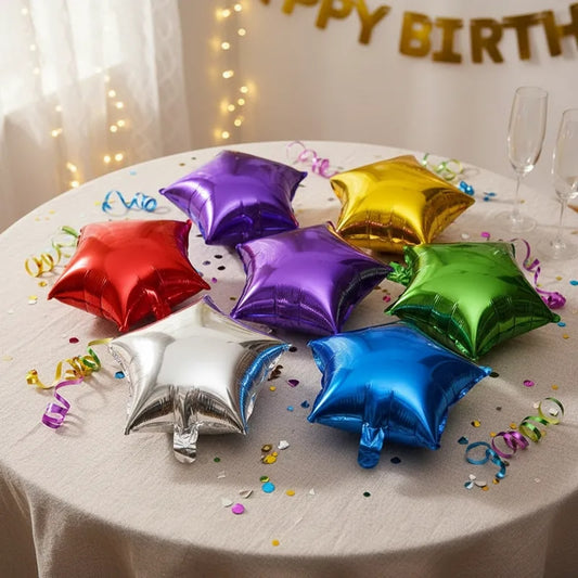 GLOBOS DECORATIVOS DE ESTRELLA 10 INCH DE 23X25CM