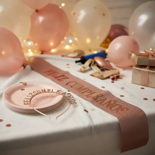 SET BANDA Y CINTILLO DE FELIZ CUMPLEAÑOS