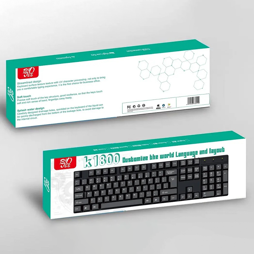 TECLADO BASICO ALAMBRICO USB PARA COMPUTADORA