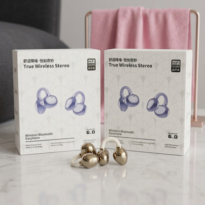Audífono Earpods Bluetooth Ergonómico Tipo Zarcillos - Dorado