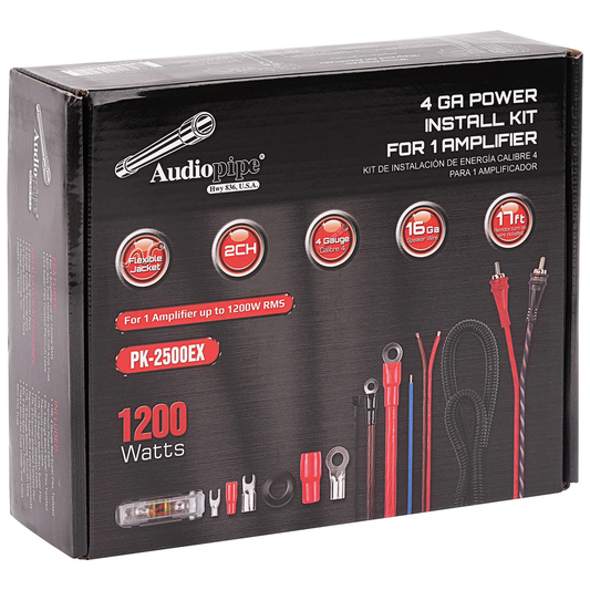 Kit De Instalación # 4 Amplificador Para Sonidos Audiopipe