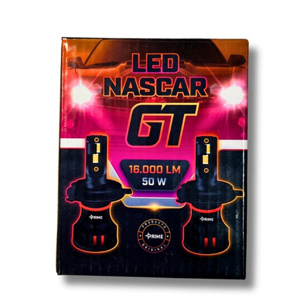 PAR DE LUCES LED GT NASCAR H4 16.000 LUMENES PRIME 50W