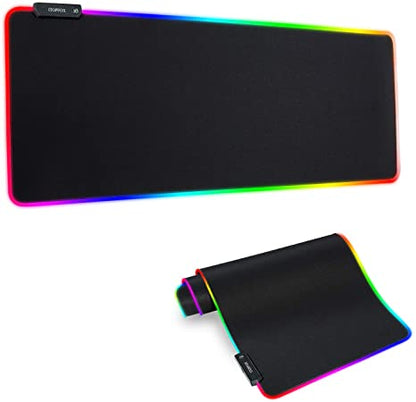 ALFOMBRILLA MOUSE PAD RGB USB LED ANTIDESLIZANTE GAMER LUCES