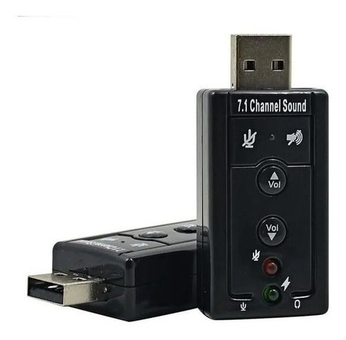 zdyCGTime Tarjeta de sonido estéreo USB 5.1 externa USB 2.0 a 3D Adaptador  de tarjeta de sonido de audio virtual 5.1 canal para Windows y Mac, PC