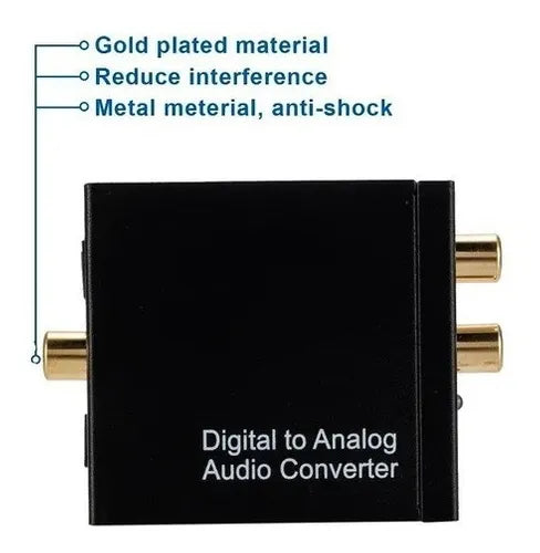Convertidor de Audio Optico Digital a RCA
