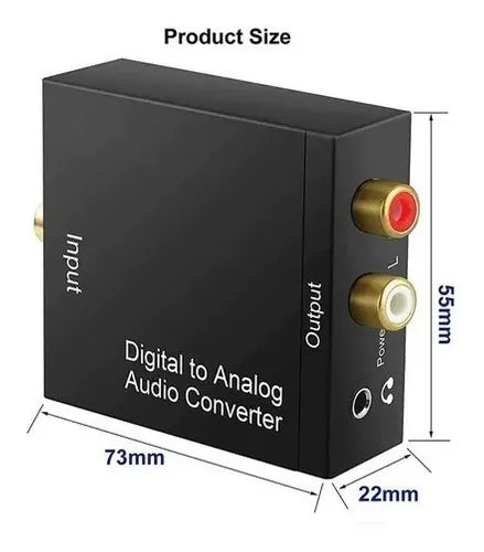 Convertidor Audio Digital Optico A Analogico RCA