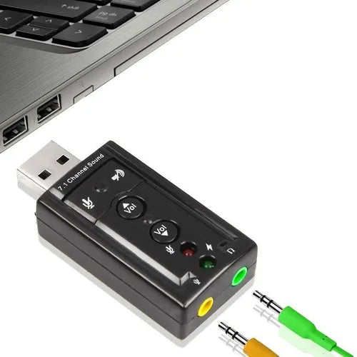 Adaptador de tarjeta de sonido USB, adaptador de tarjeta de sonido de audio  USB 2.0 externo para computadora de escritorio, laptop, sistema operativo