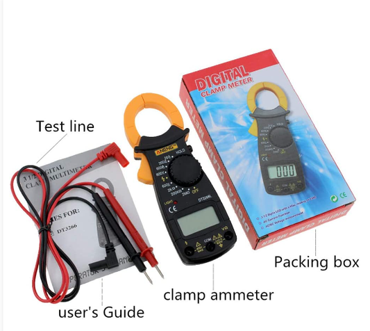 Pinzas Amperimétrica Digital Corriente Medidor Voltaje Multimetro Tester